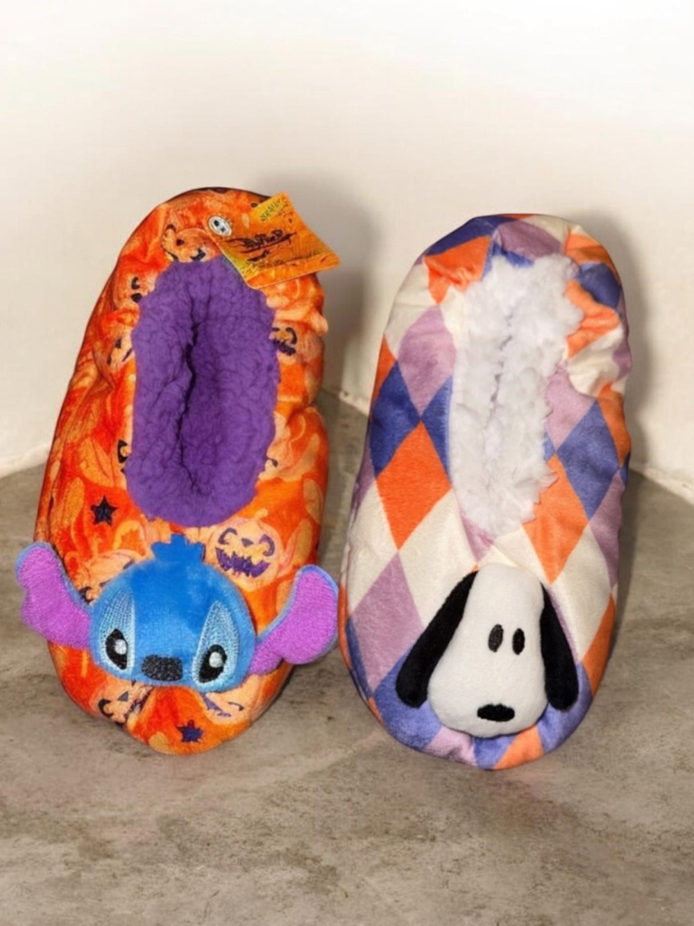 Pick one Peanuts HPlush Slip-On Slippers with stitch  Character